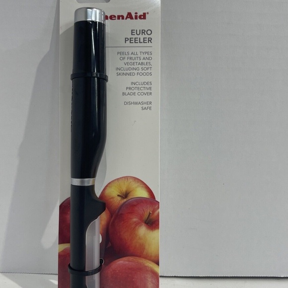KitchenAid ~ Fruit Vegetable Stainless Steel EURO PEELER Dishwasher Safe ~ BLACK - Picture 4 of 5